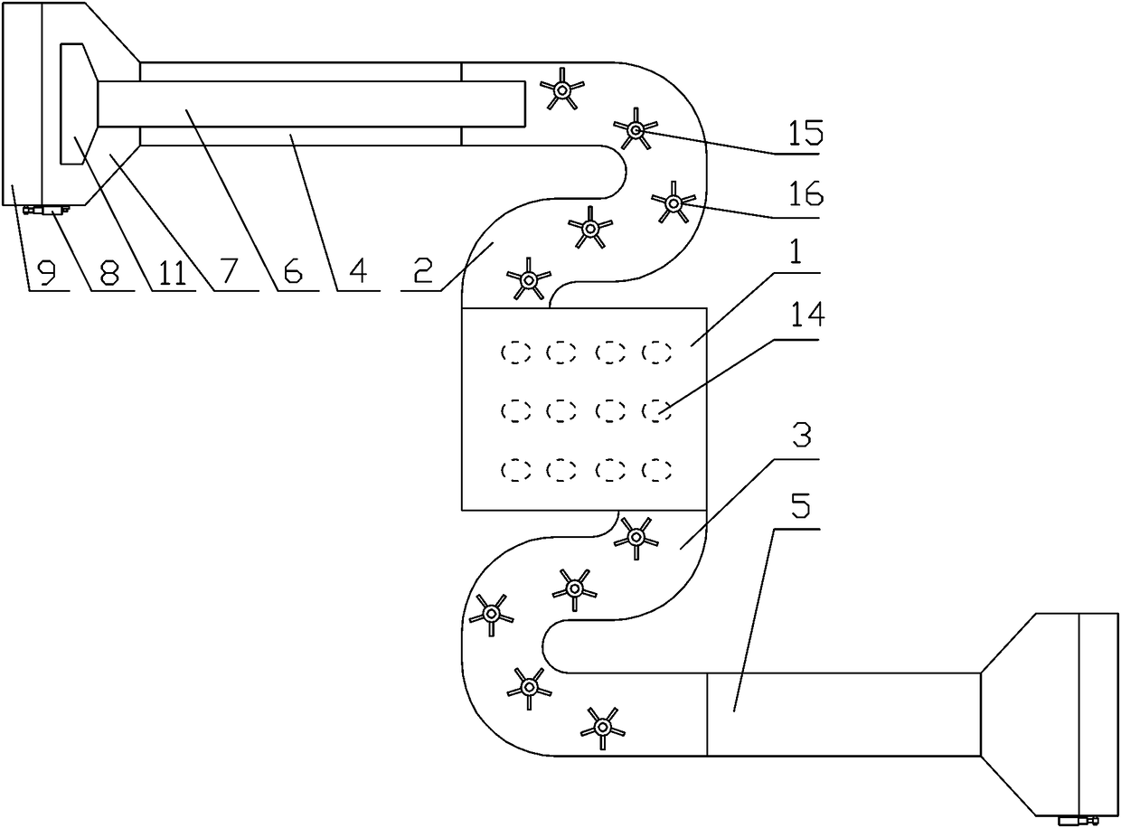 Artificial nature type slope fishway and fish entering method