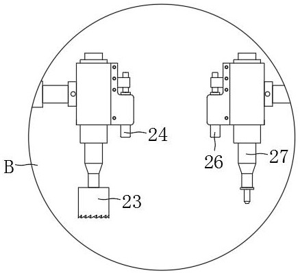 Production equipment with hole diameter detection function and for exhaust manifold interface flange