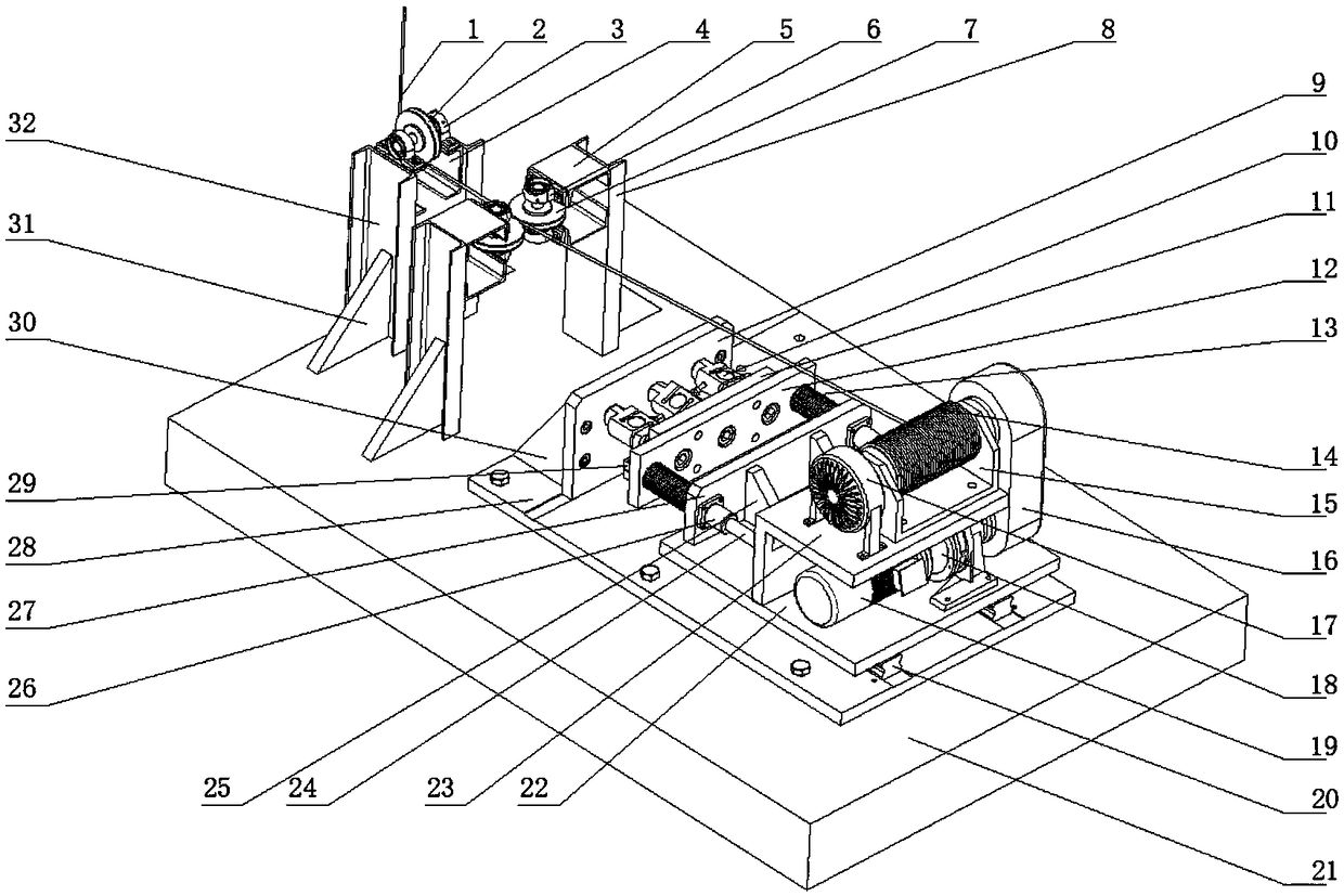 Load simulation test device of oil pumping unit