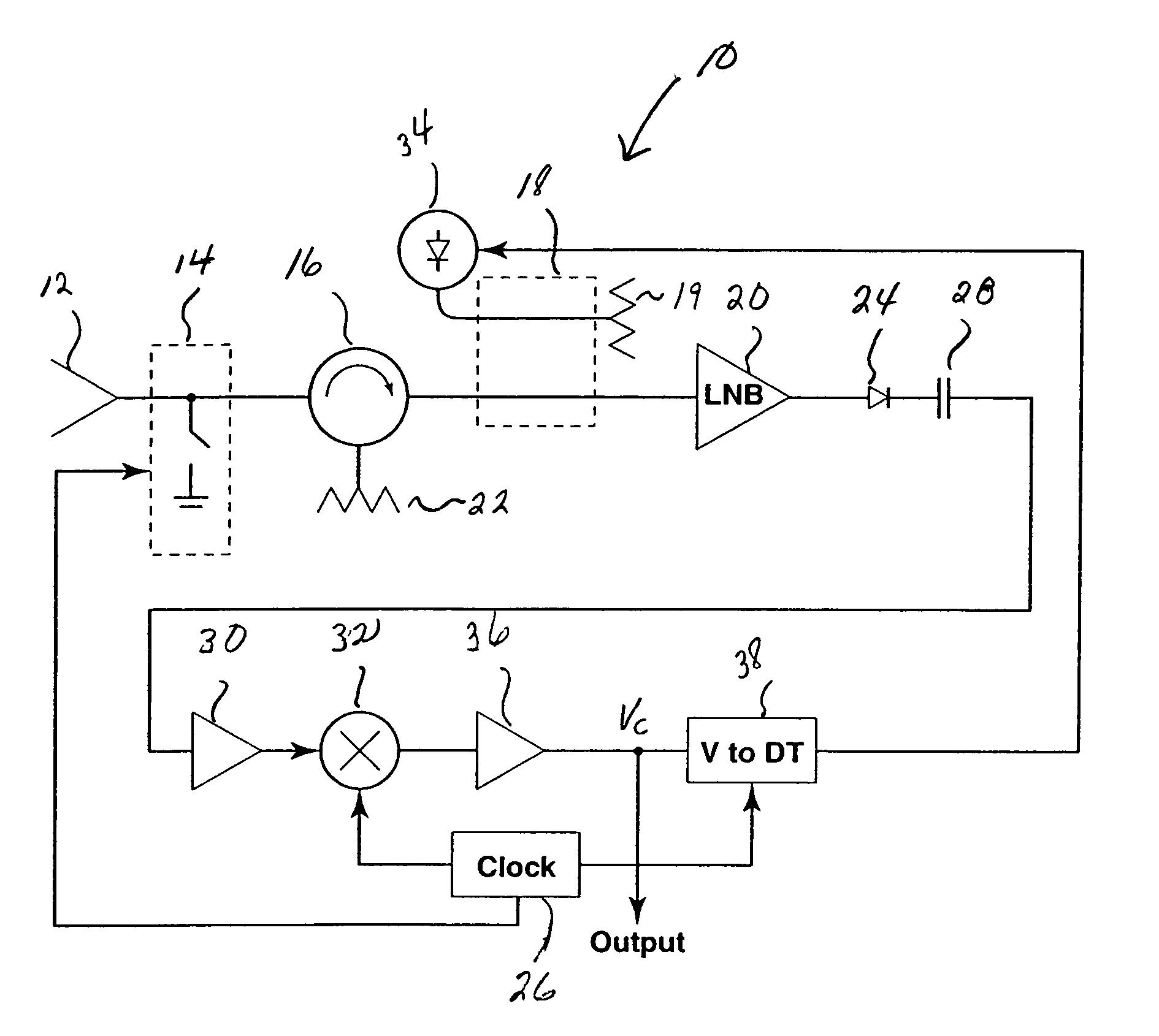 Remote temperature measuring system for hostile industrial environments using microwave radiometry