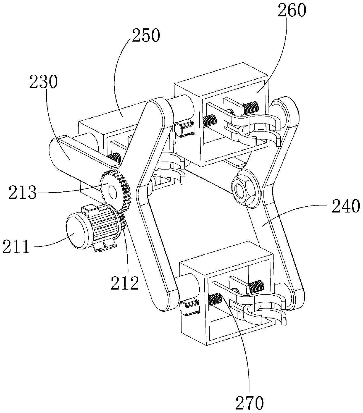 Concrete pole climbing and conveying device for power line repair high-altitude operation