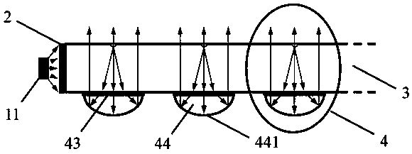 A light guide structure for realizing polarized collimated surface light source