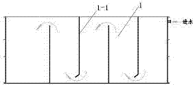 Baffled combined membrane bioreactor