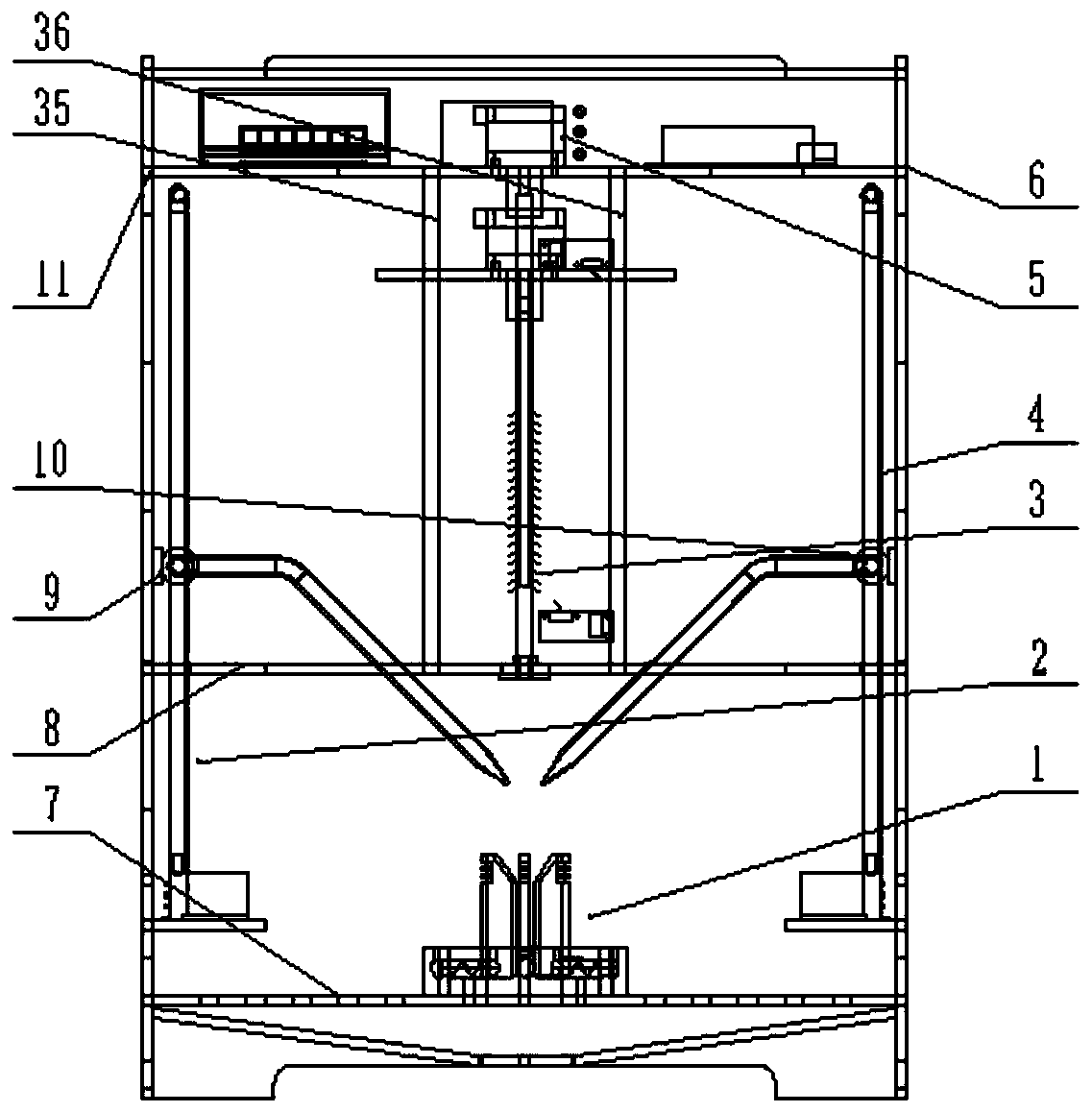 Automatic cleaning device for oil sample ferrography analysis glass test tube