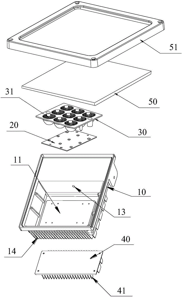 LED light protection lamp with built-in driver