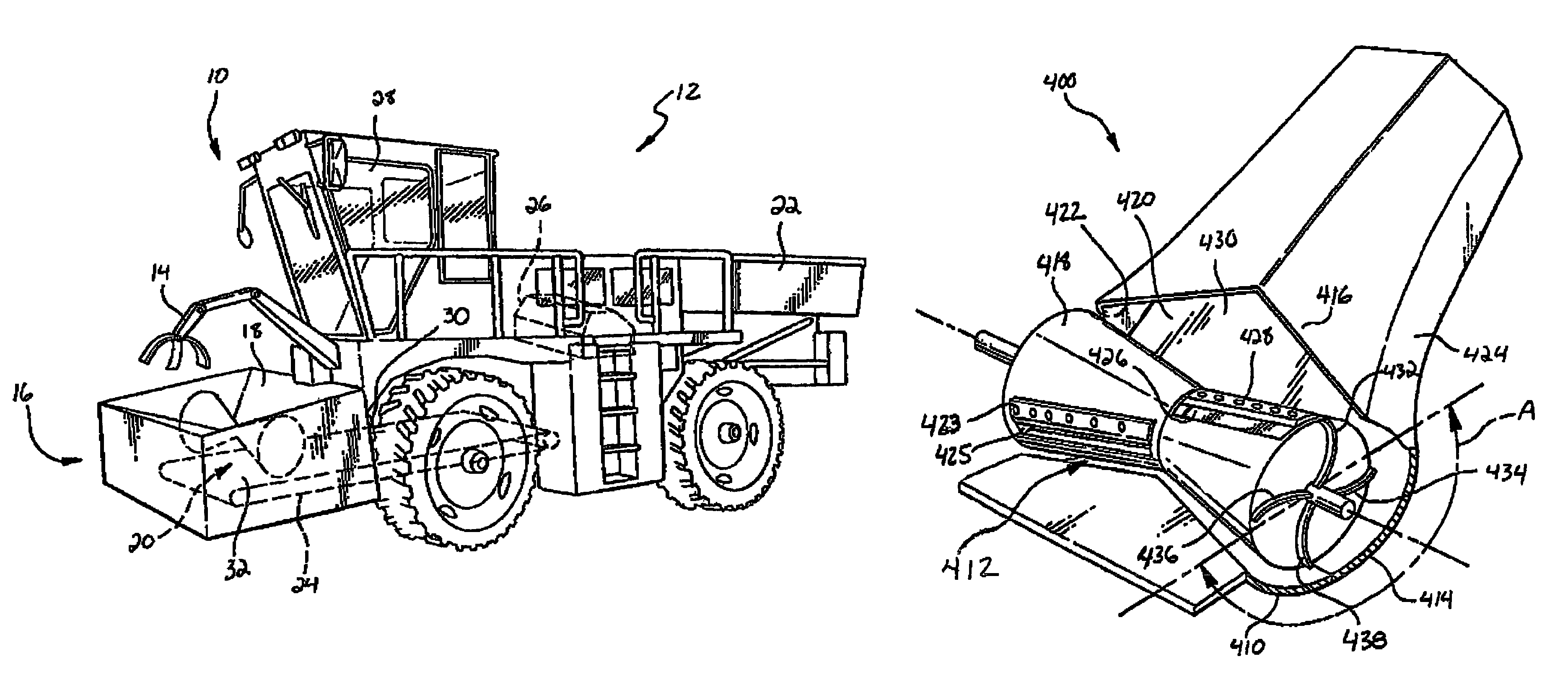 Wood collection and reducing machine