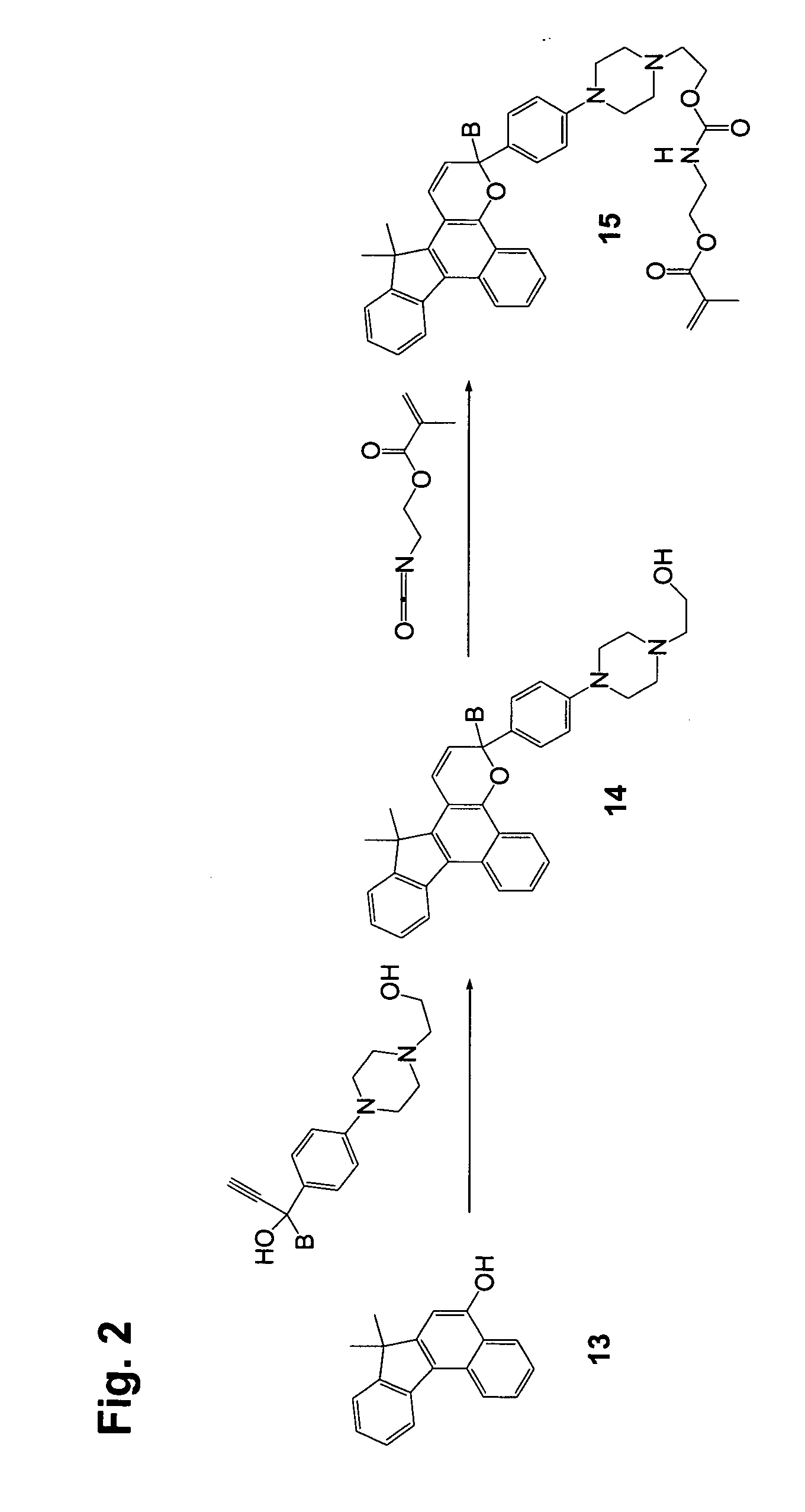 Photochromic materials with reactive substituents