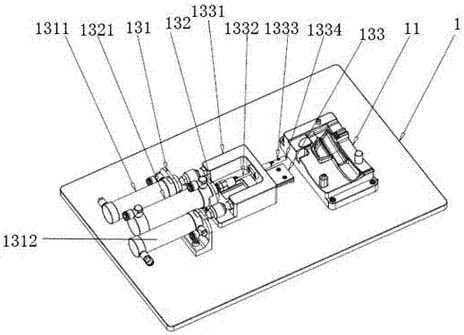 Automobile internal open wrench semi-automatic assembly tooling