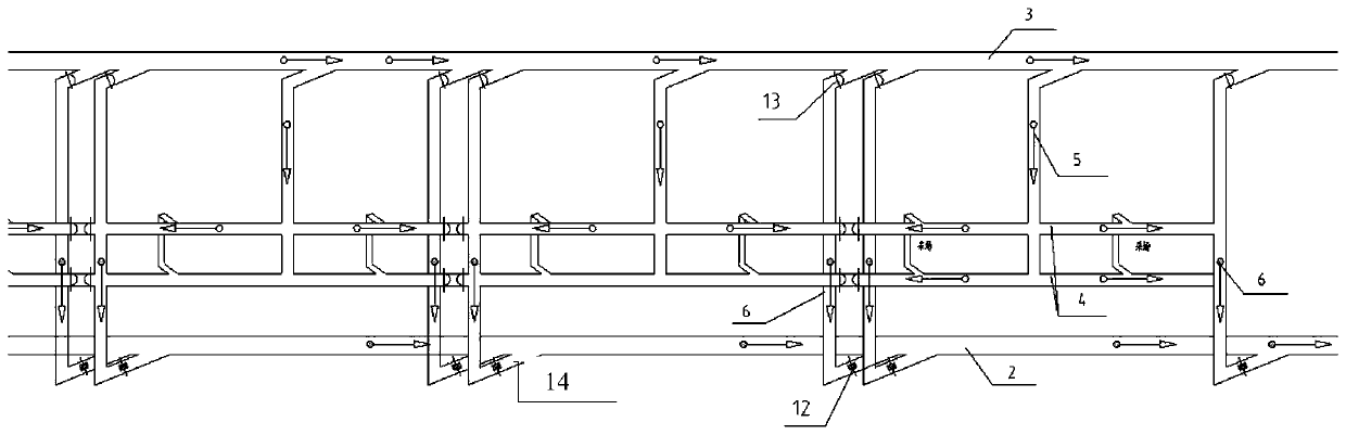 Underground mine ventilating system and air quantity distribution method