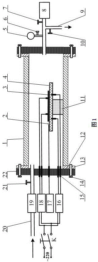 Experimental apparatus and method for testing gas-sensitive temperature characteristic of carbon nanotube sensor