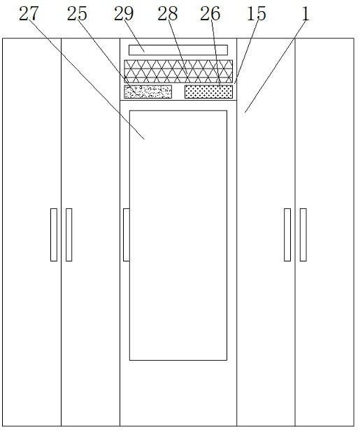 Intelligent wardrobe with air filtering function