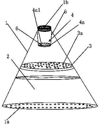 Water distribution device in water cold accumulation system