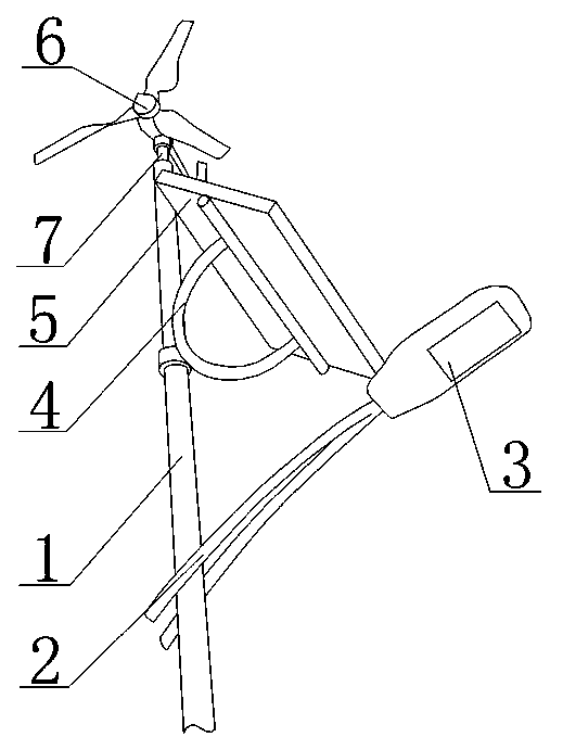 Wind-solar complementary solar street lamp