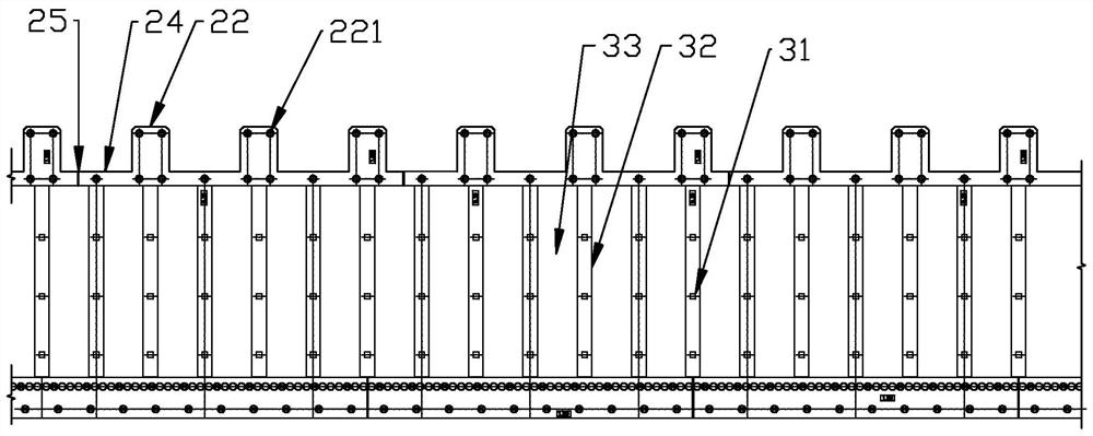 Frame type embankment pond structure