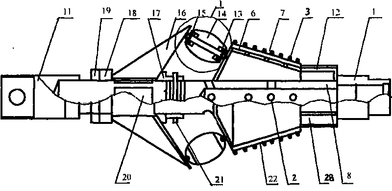 Underreamer with extrusion and wall-expansion functions