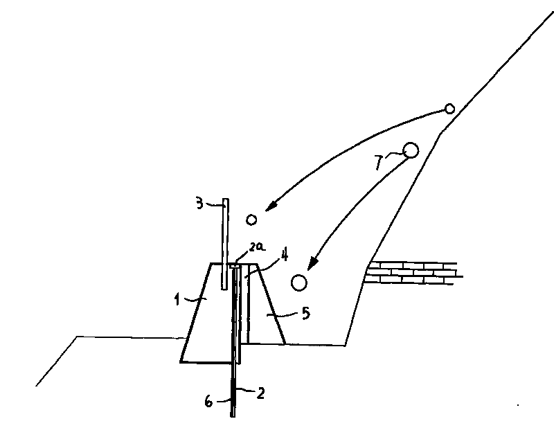 Novel energy consumption damping stone blocking structure