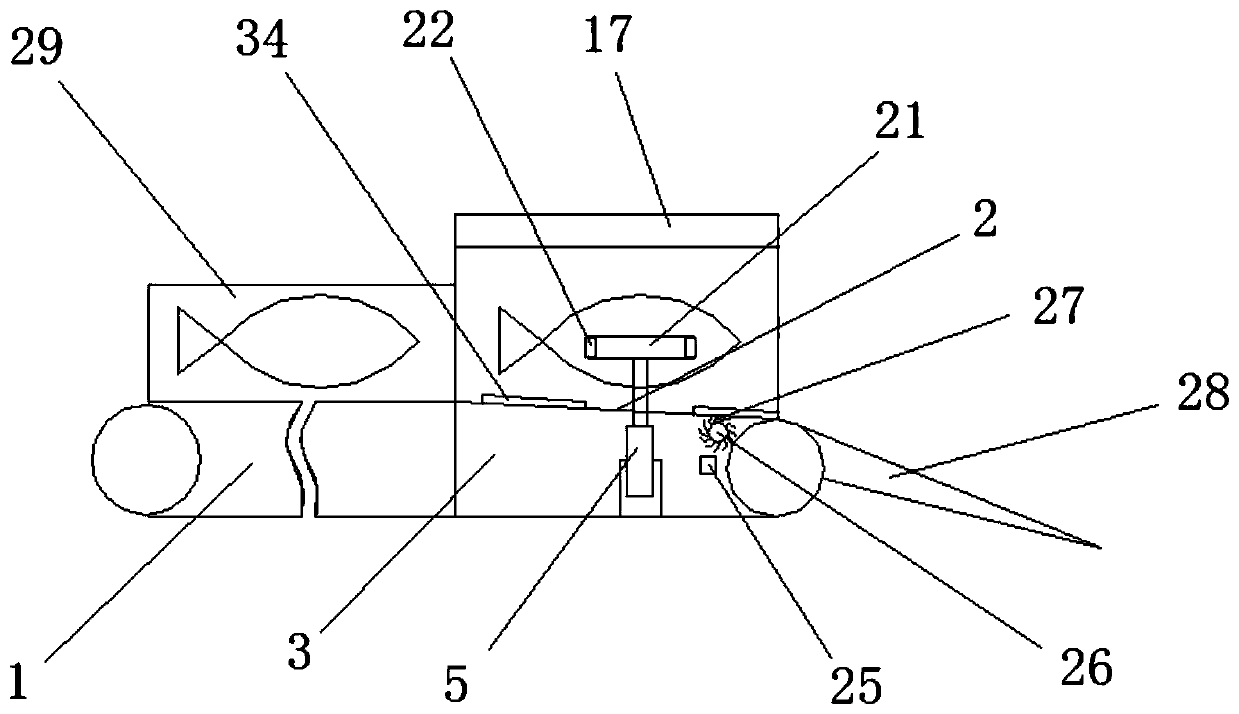 Pretreatment device for aquatic product before salting