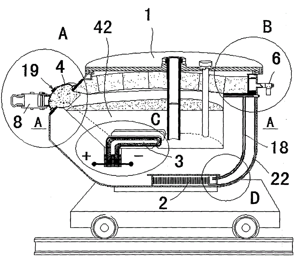 Bottom block of regenerative furnace