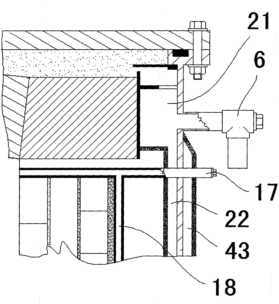 Bottom block of regenerative furnace