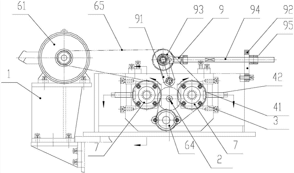 Aluminum alloy rod peeling and scrap breaking device