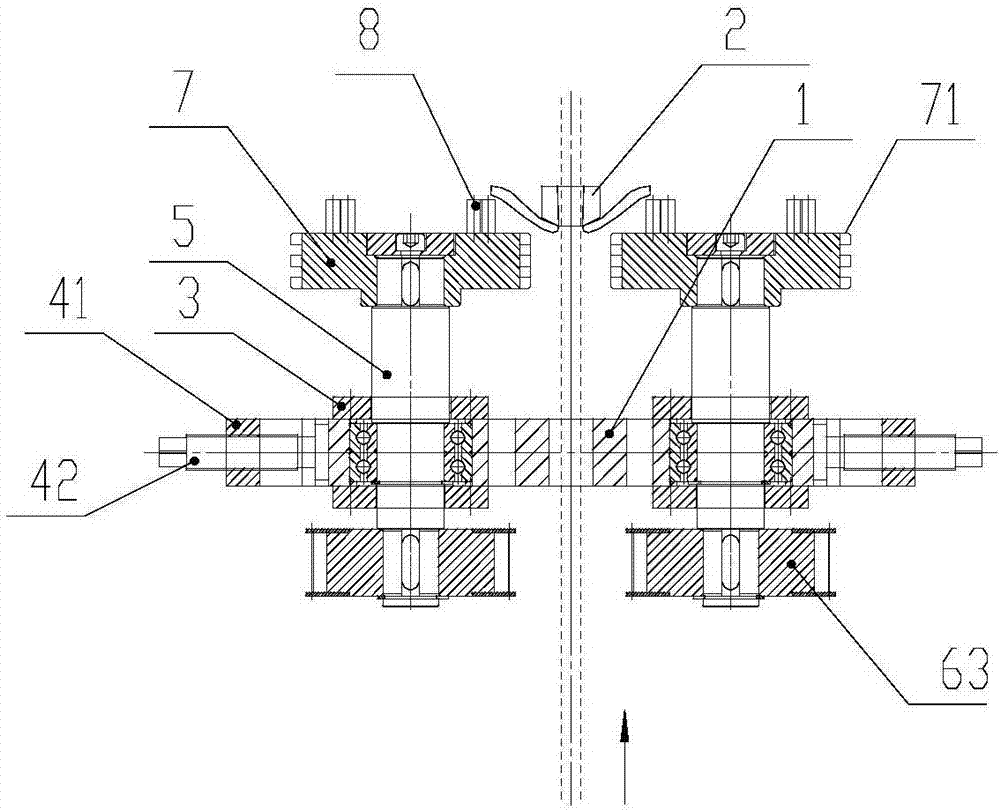 Aluminum alloy rod peeling and scrap breaking device