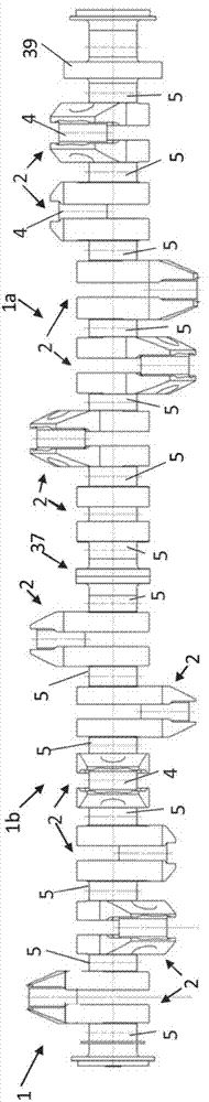 Crankshaft, bearing assembly and large multi-cylinder two-stroke diesel engine