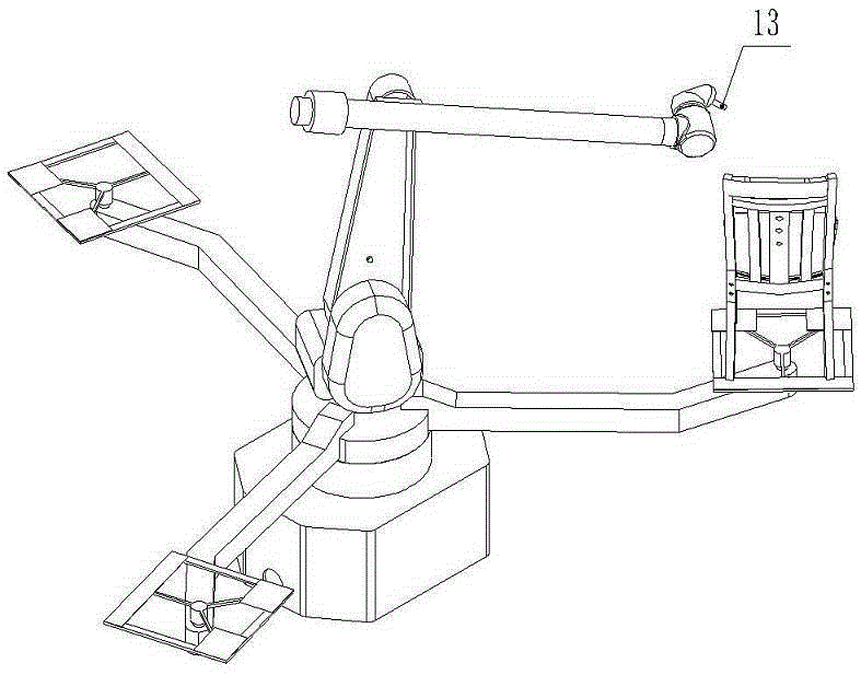 Flexible automatic spraying device for woodworking industry