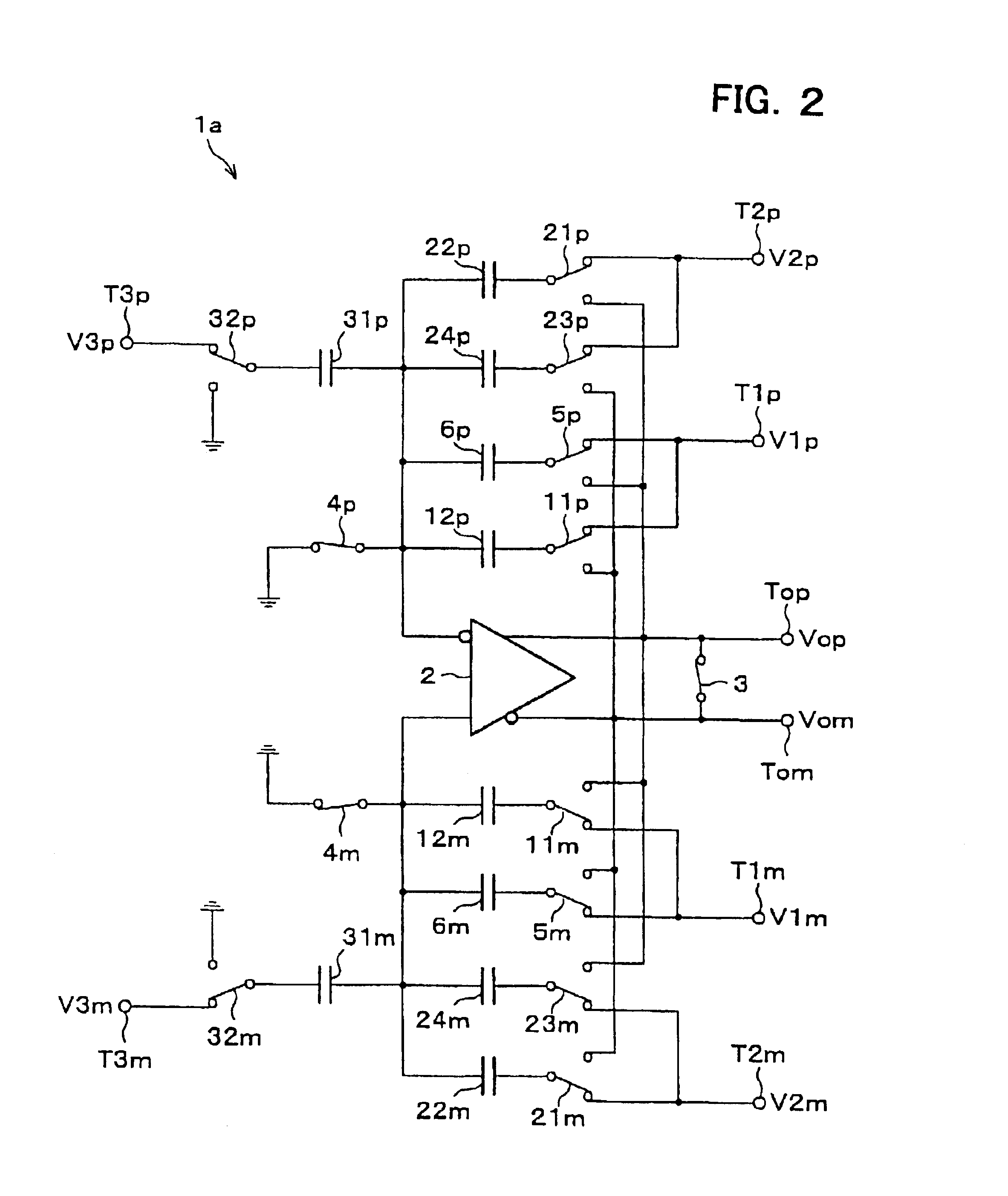 Switched-capacitor amplifier and analog interface circuit for charge coupled element adopting the same