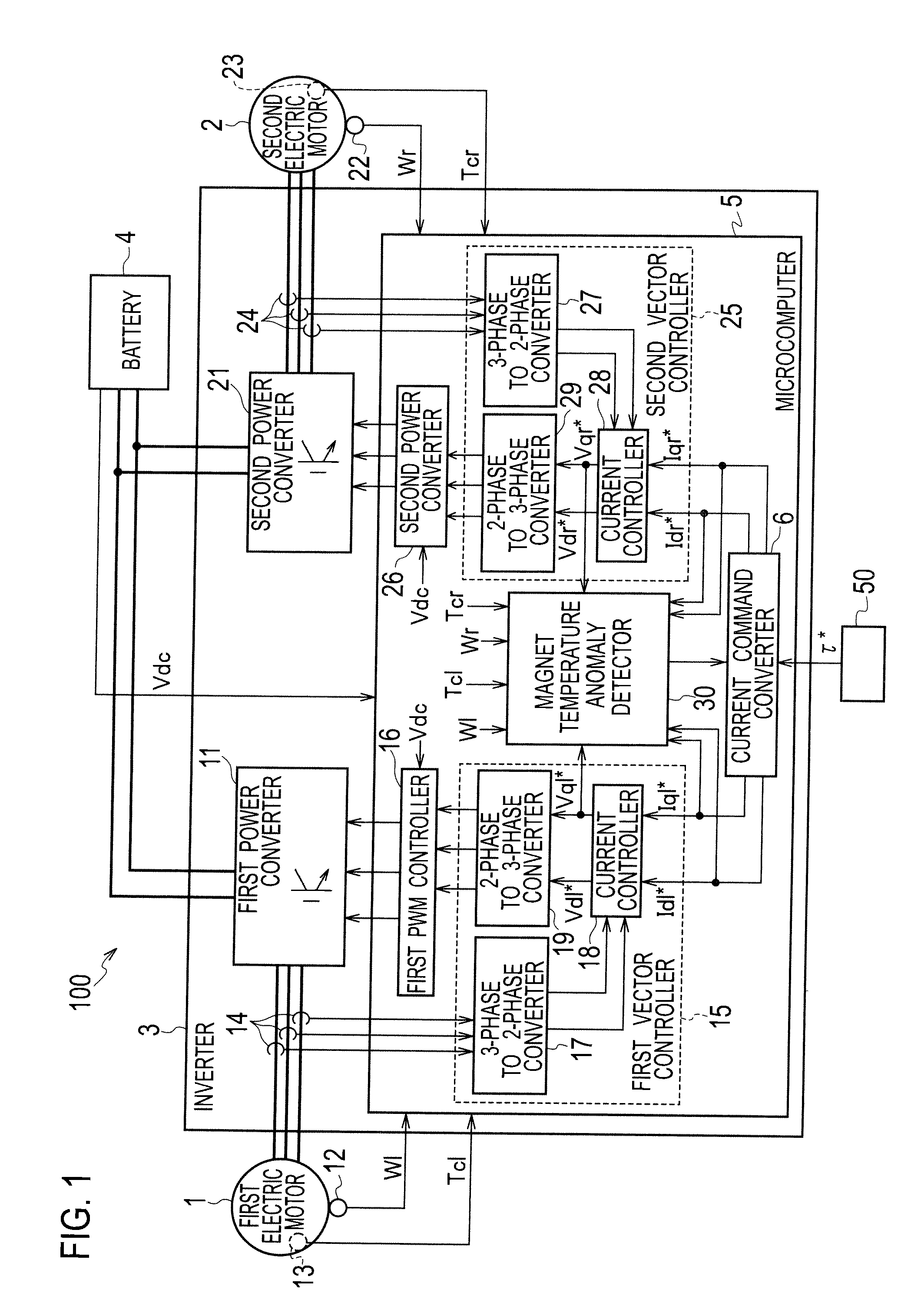 Anomaly detector of permanent magnet synchronous electric motor