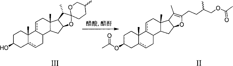 Method for synthetizing dehydropregnenolone acetate and isotype substance thereof