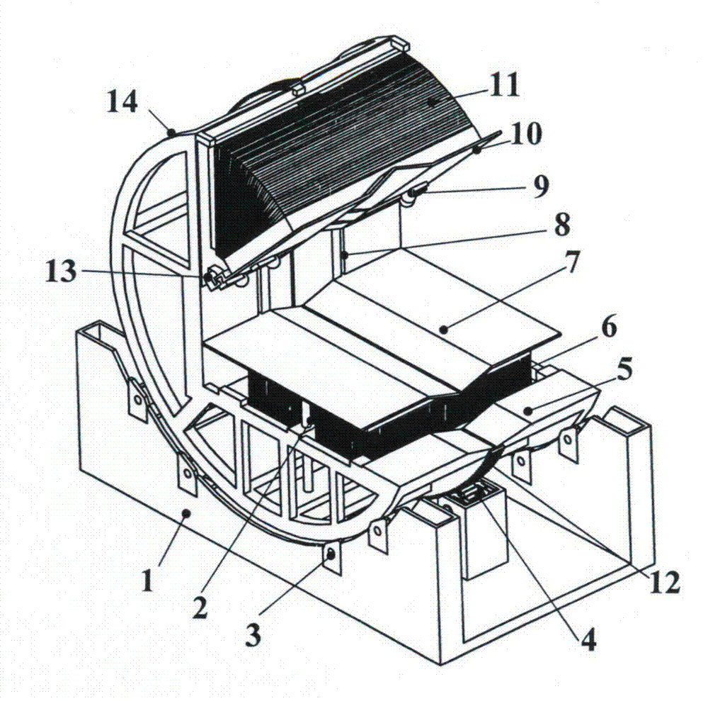 Respectively moving and turning double-air-bag three degree-of-freedom 90/180 degree turnover machine