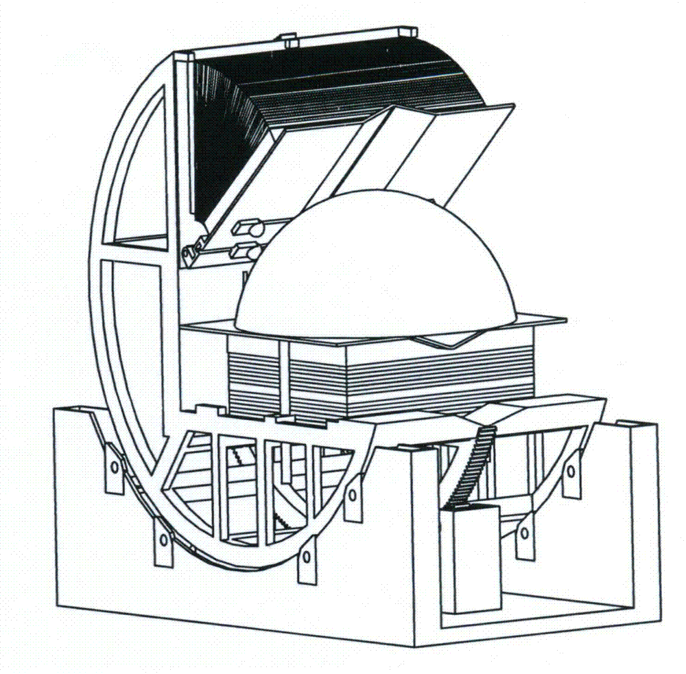 Respectively moving and turning double-air-bag three degree-of-freedom 90/180 degree turnover machine