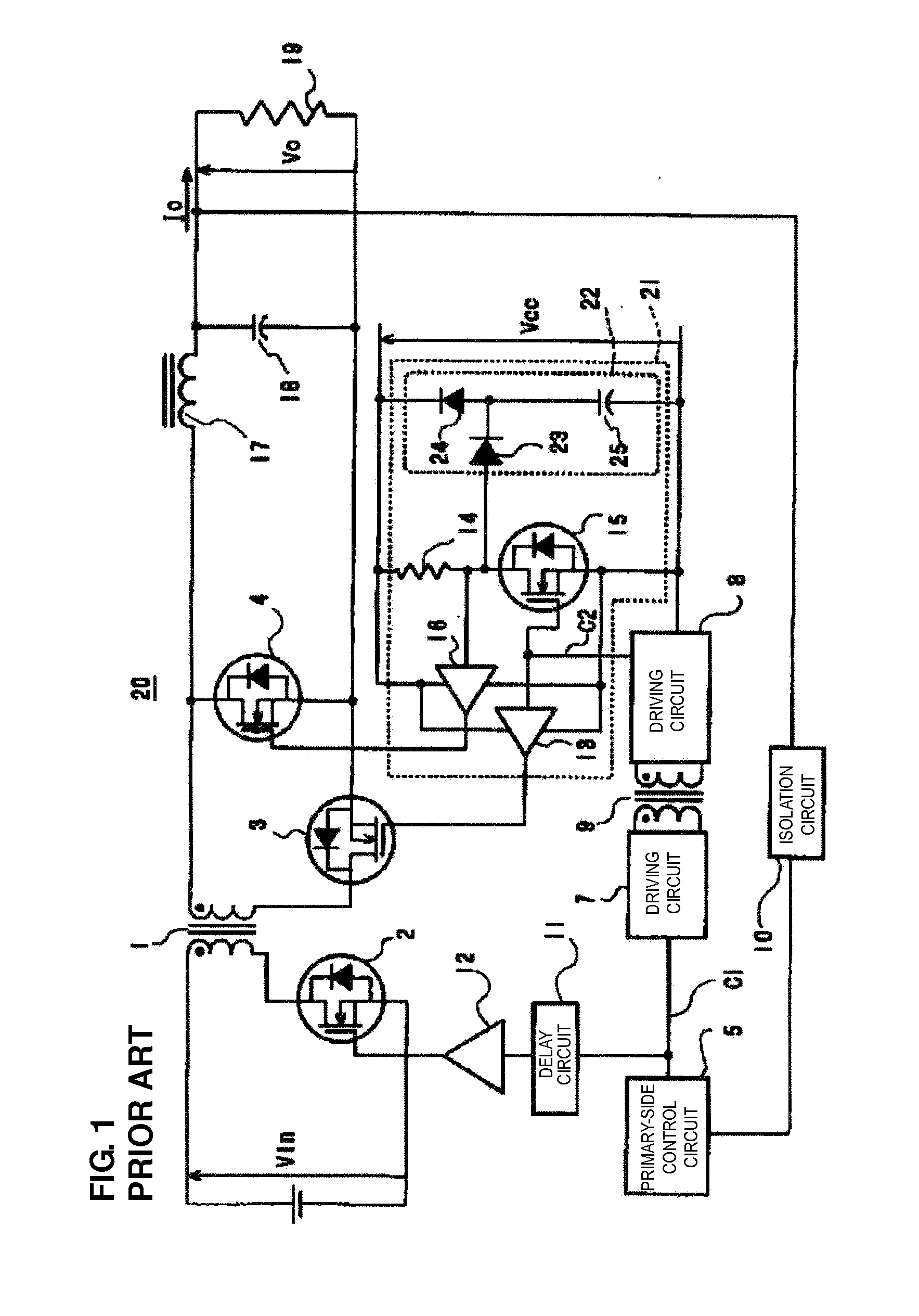 Isolated switching power supply apparatus