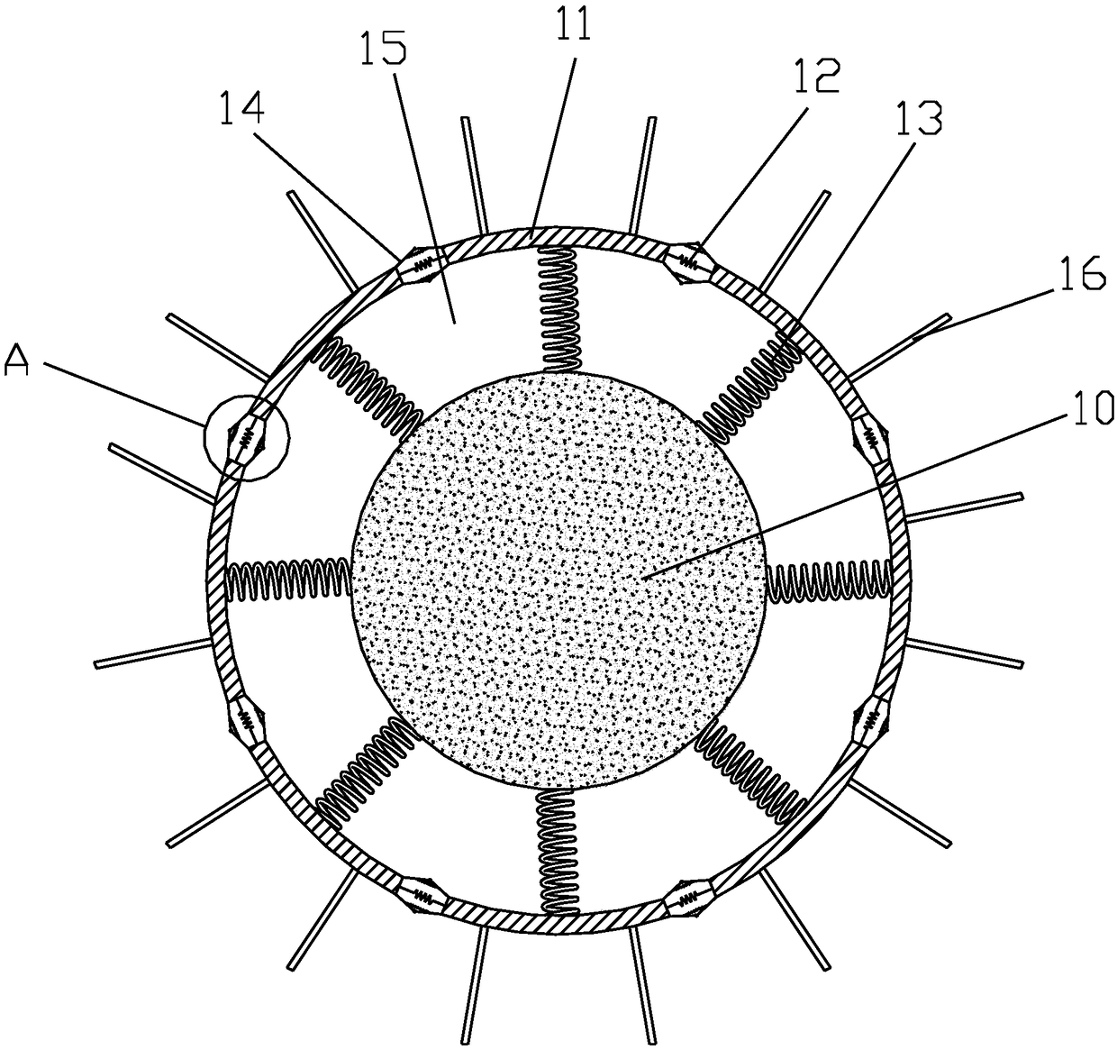 Deformation self-adaptive drainage anti-slide pile for expansive soil side slope and construction method