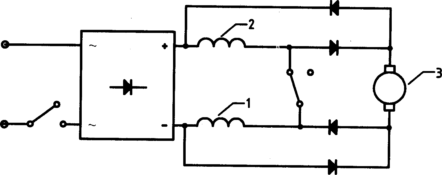 Series electric machine with electric braking function