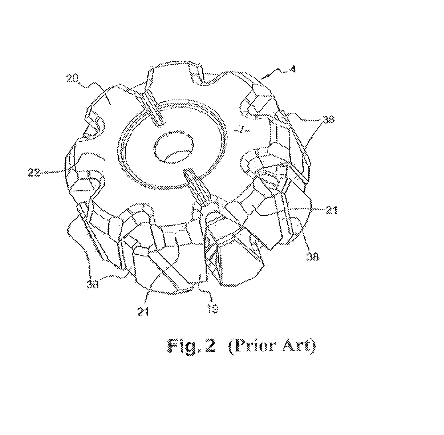 Polyphase stator for internally ventilated rotating electrical machine, and rotating electrical machine comprising such stator