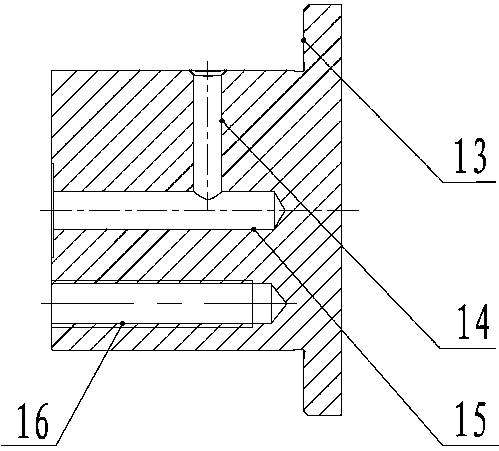 A high-pressure common-rail diesel engine-driven common-rail pump intermediate gear installation device