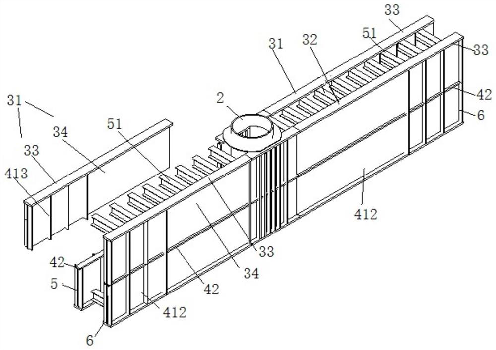 An ultra-large and ultra-wide double-combined I-shaped steel beam and its segmented installation method