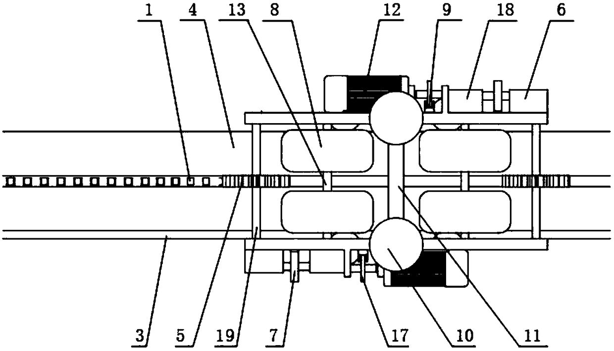 Ramp traction mountainous embedded tooth type monorail train and track system