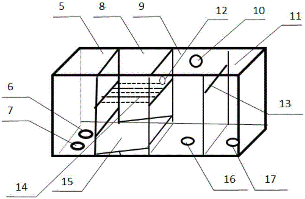 Simple circulating water prawn culture pond water processing system