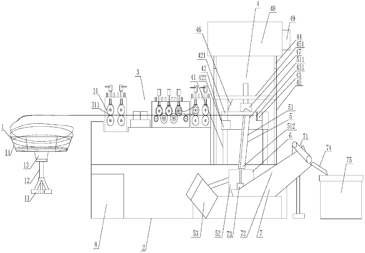 Automatic machining device for foundation bolts