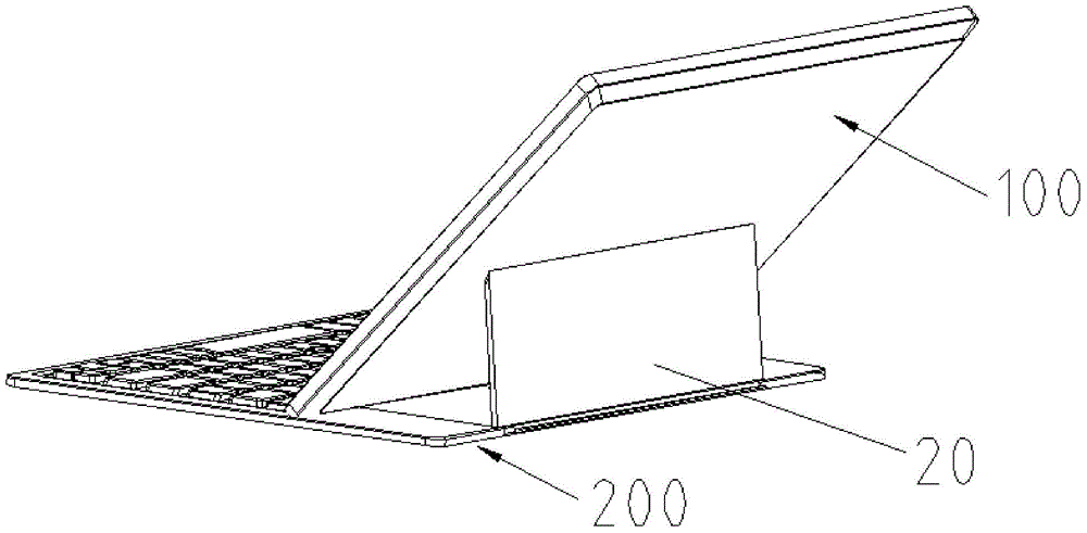 Tablet computer with base and base