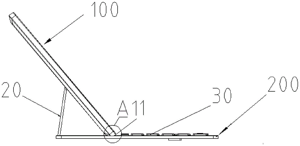 Tablet computer with base and base