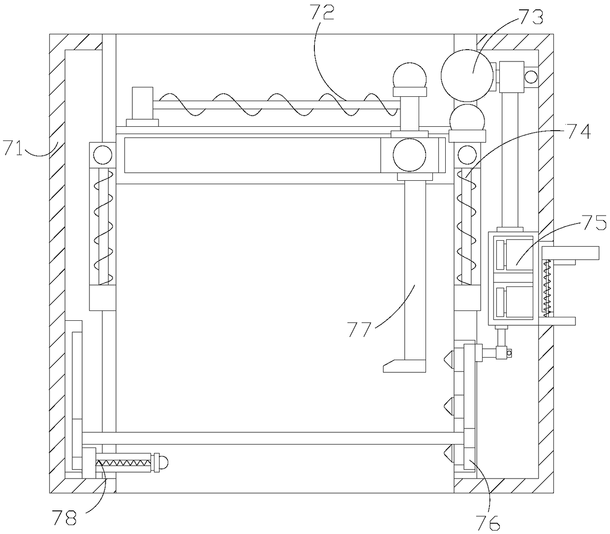 Plastic particle drying device