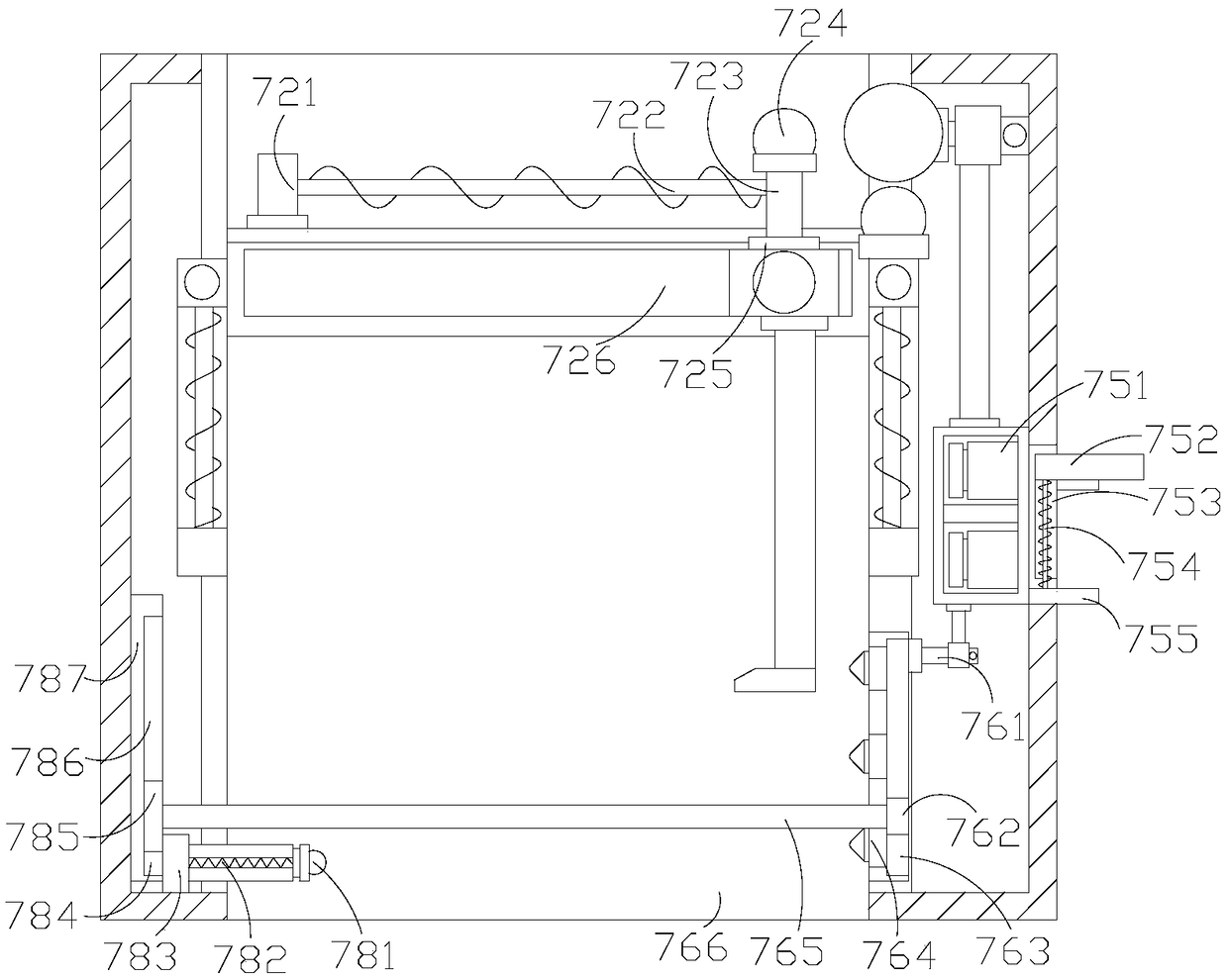 Plastic particle drying device