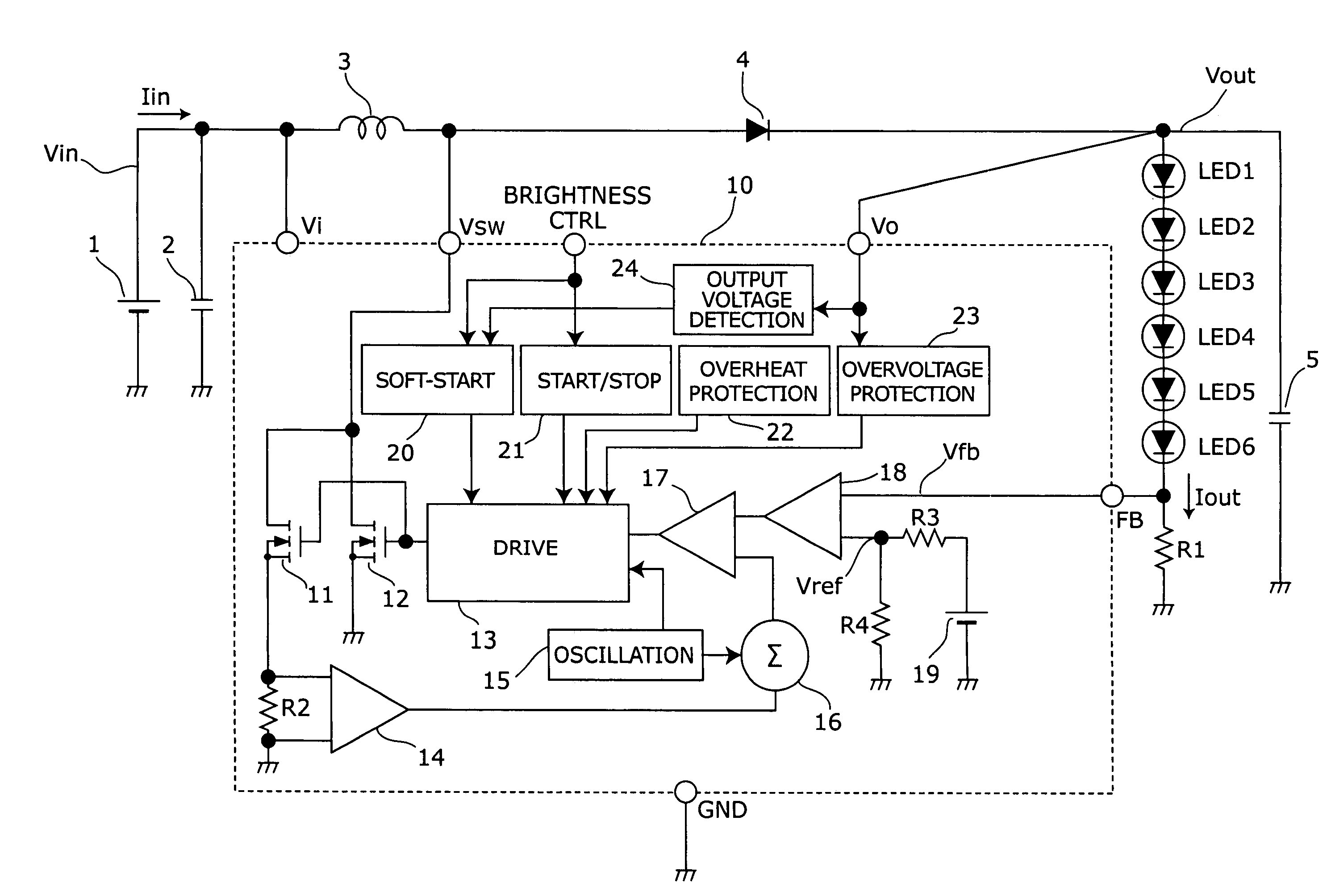 Power supply circuit having soft start