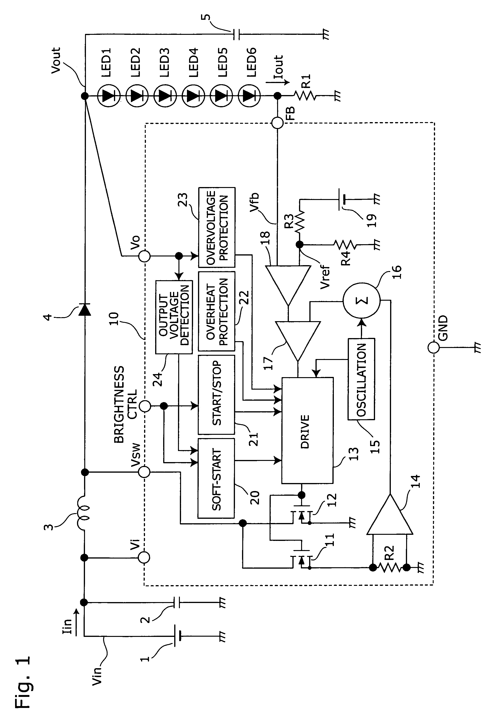 Power supply circuit having soft start