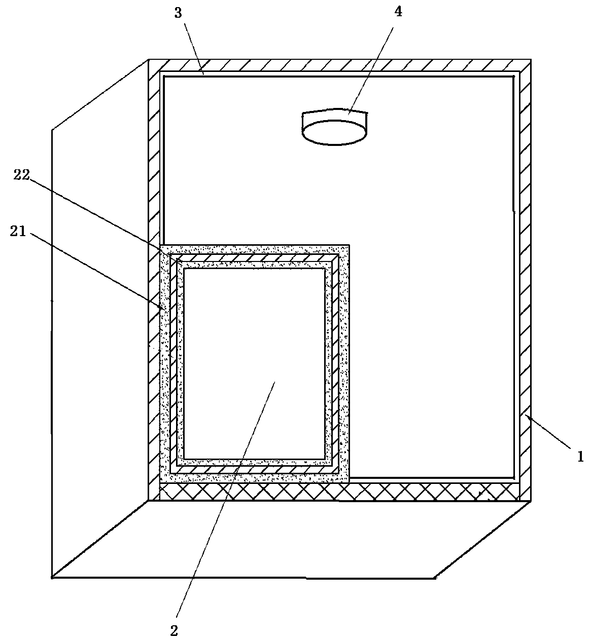 Storage cabinet with function of reducing fire destructive degree