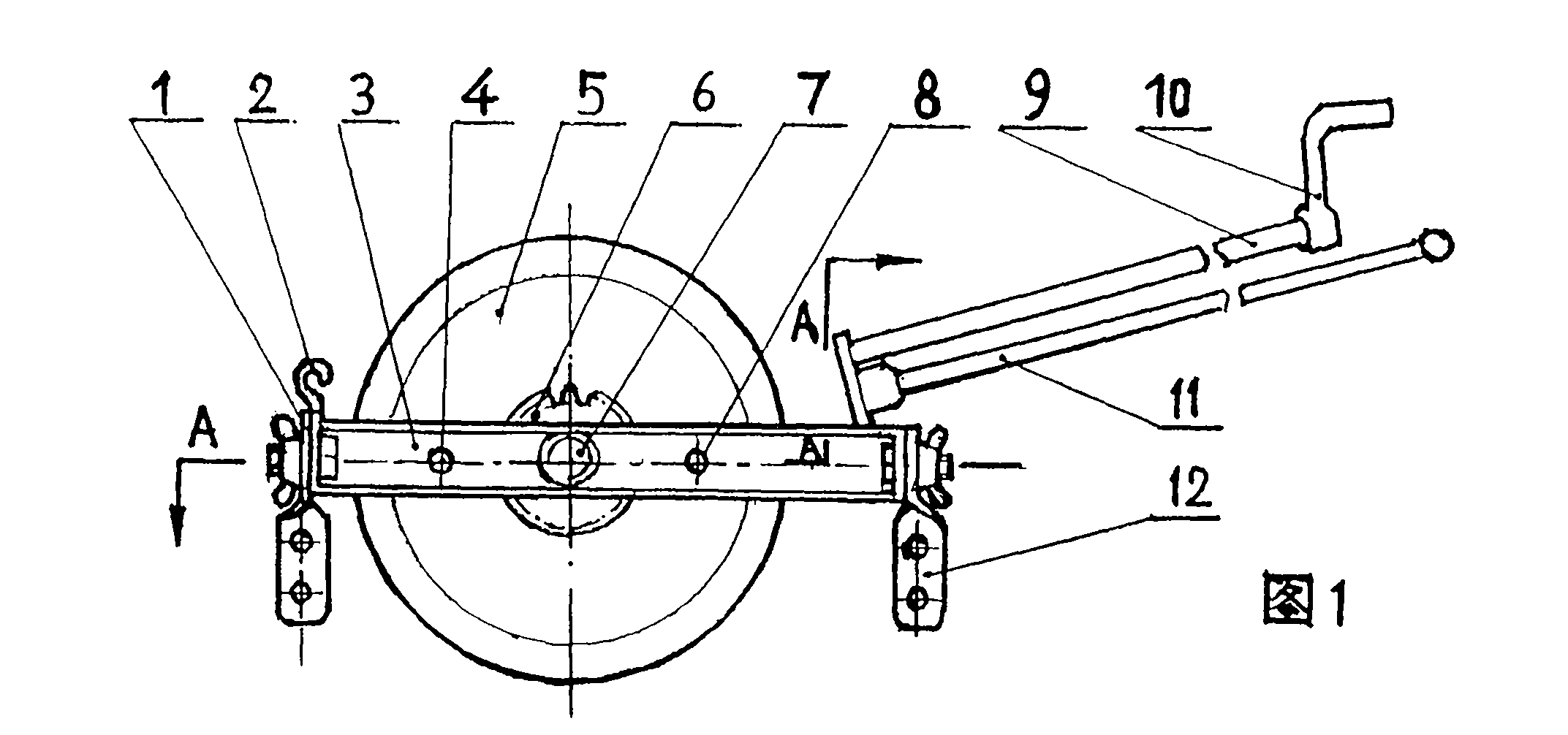 Multipurpose manpower agricultural machinery base part, thrust rod and push-pull belt, and matching component thereof