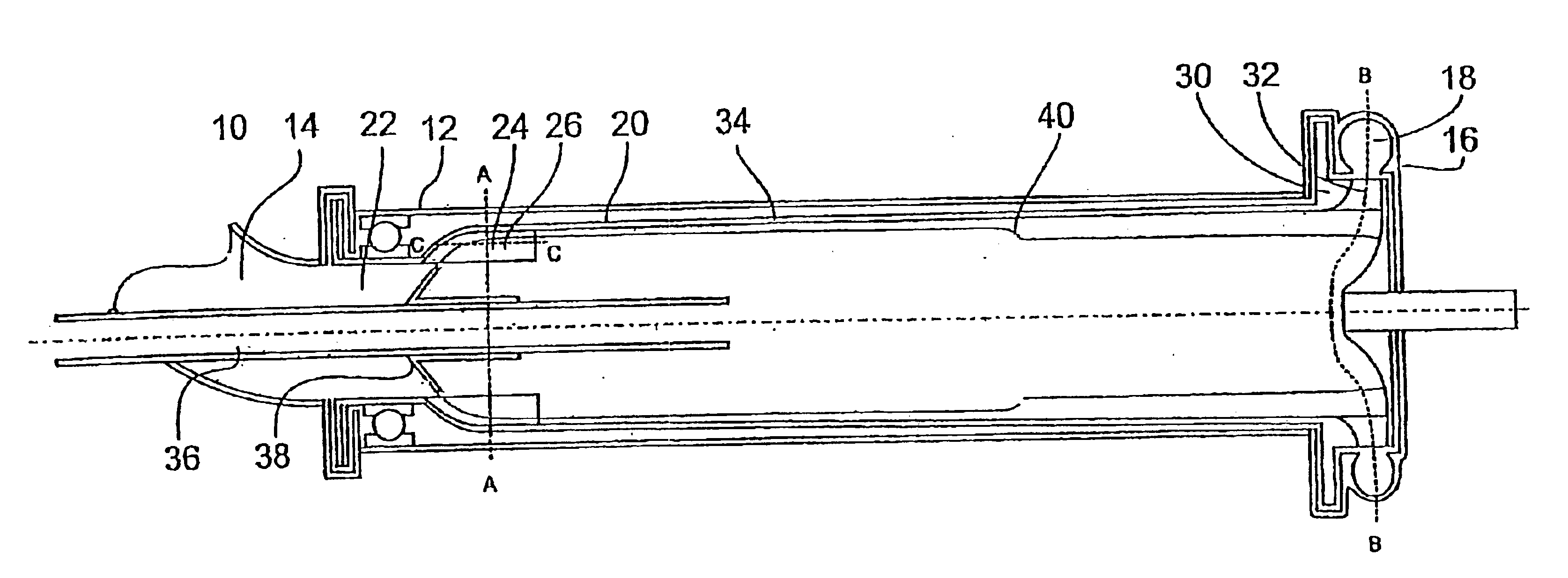 Degassing centrifugal apparatus, process for pumping and degassing a fluid and process for producing paper or board